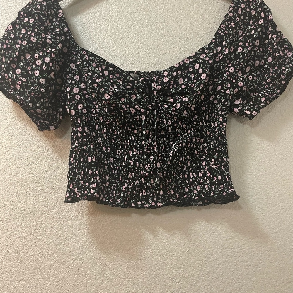 Love tree blouse crop top